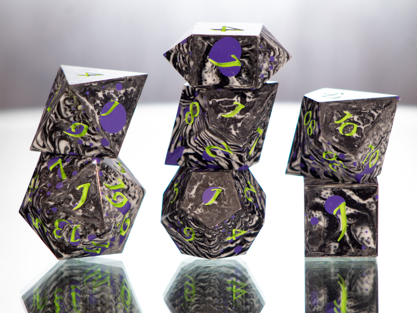 Ghost With The Most - 7 Piece Handmade Resin Dice