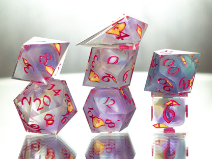 Misty Eyed - 7 Piece Handmade Dice