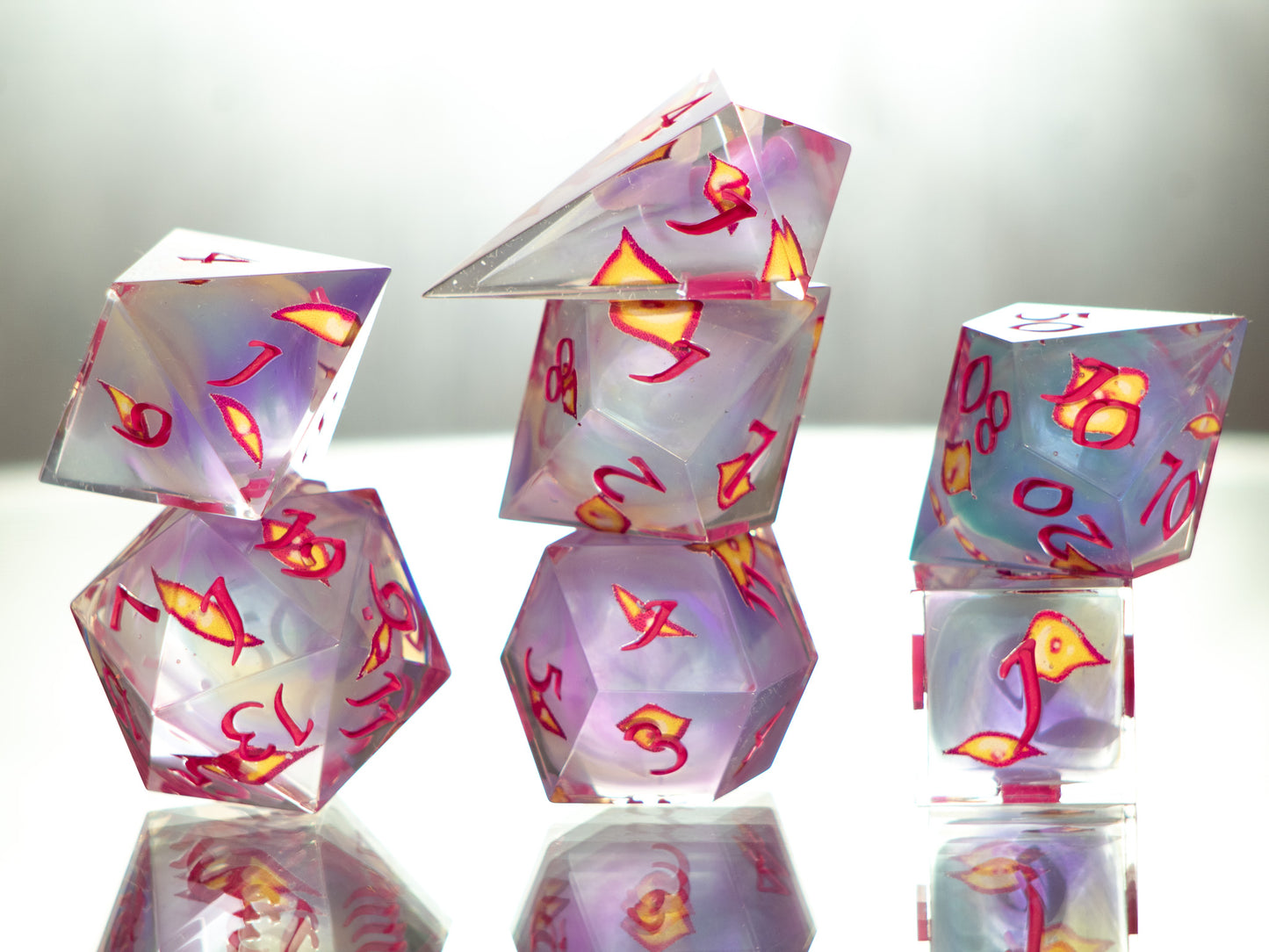Misty Eyed - 7 Piece Handmade Dice