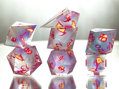 Misty Eyed - 7 Piece Handmade Dice
