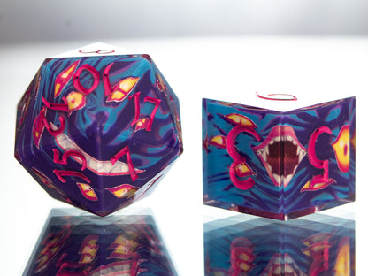Chaos Daemons - 7 Piece Handmade Dice