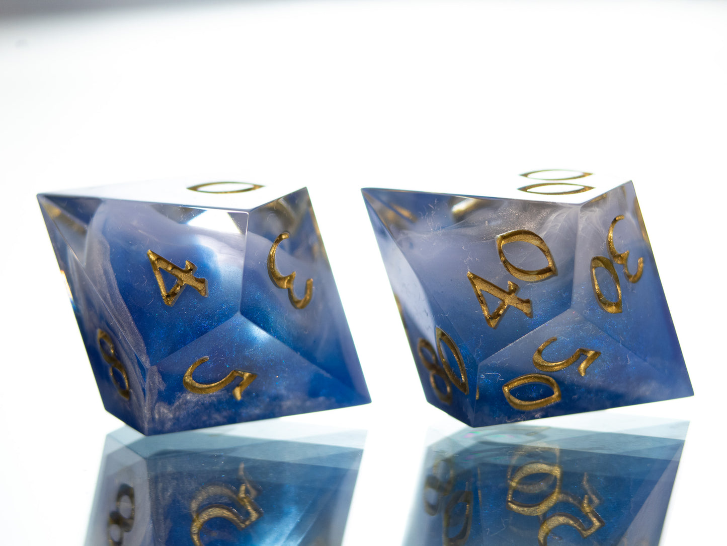 Cobalt Steel - Alt 7 Piece Handmade Resin Dice