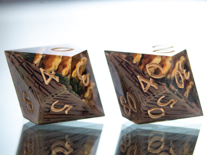 Chicken of the Woods - Alt 7 Piece Handmade Resin Dice