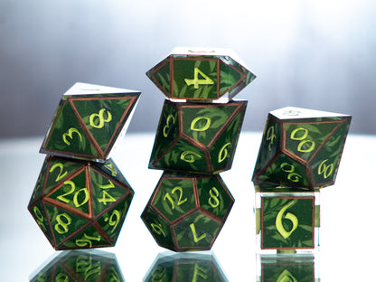 Jungle Druid - 7 Piece Handmade Resin Dice