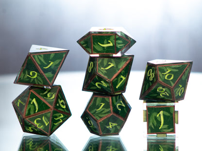 Jungle Druid - 7 Piece Handmade Resin Dice