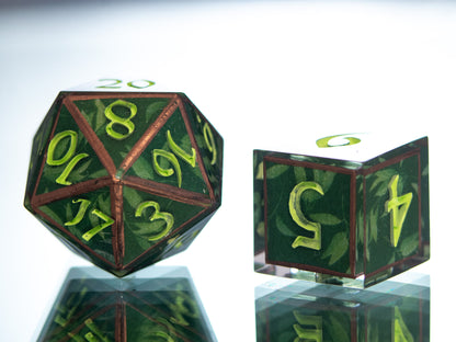 Jungle Druid - 7 Piece Handmade Resin Dice