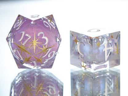 Princess Core - 7 Piece Handmade Liquid Core Dice