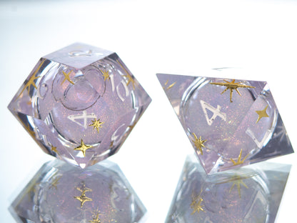 Princess Core - 7 Piece Handmade Liquid Core Dice