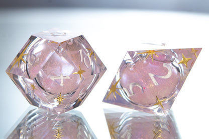 Princess Core - 7 Piece Handmade Liquid Core Dice