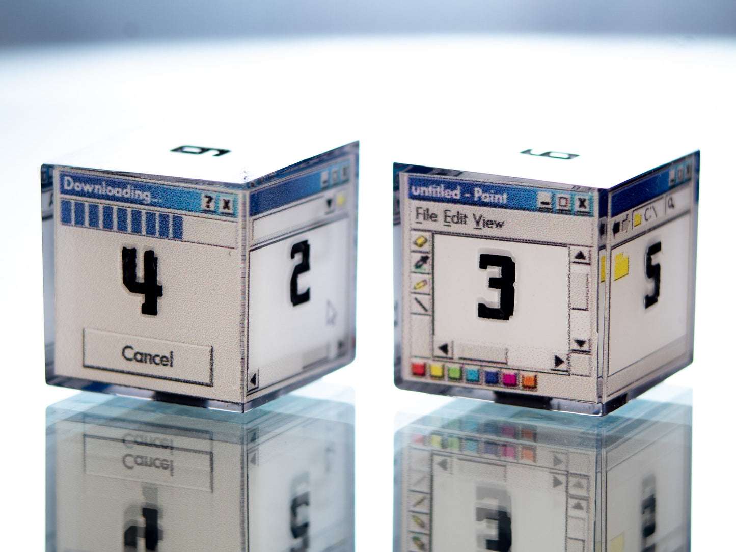 Windows D6 - 6 Piece Handmade Resin Dice