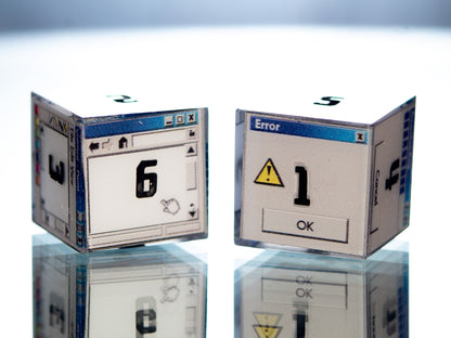 Windows D6 - 6 Piece Handmade Resin Dice