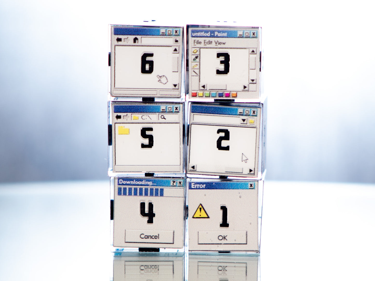 Windows D6 - 6 Piece Handmade Resin Dice