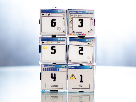 Windows D6 - 6 Piece Handmade Resin Dice