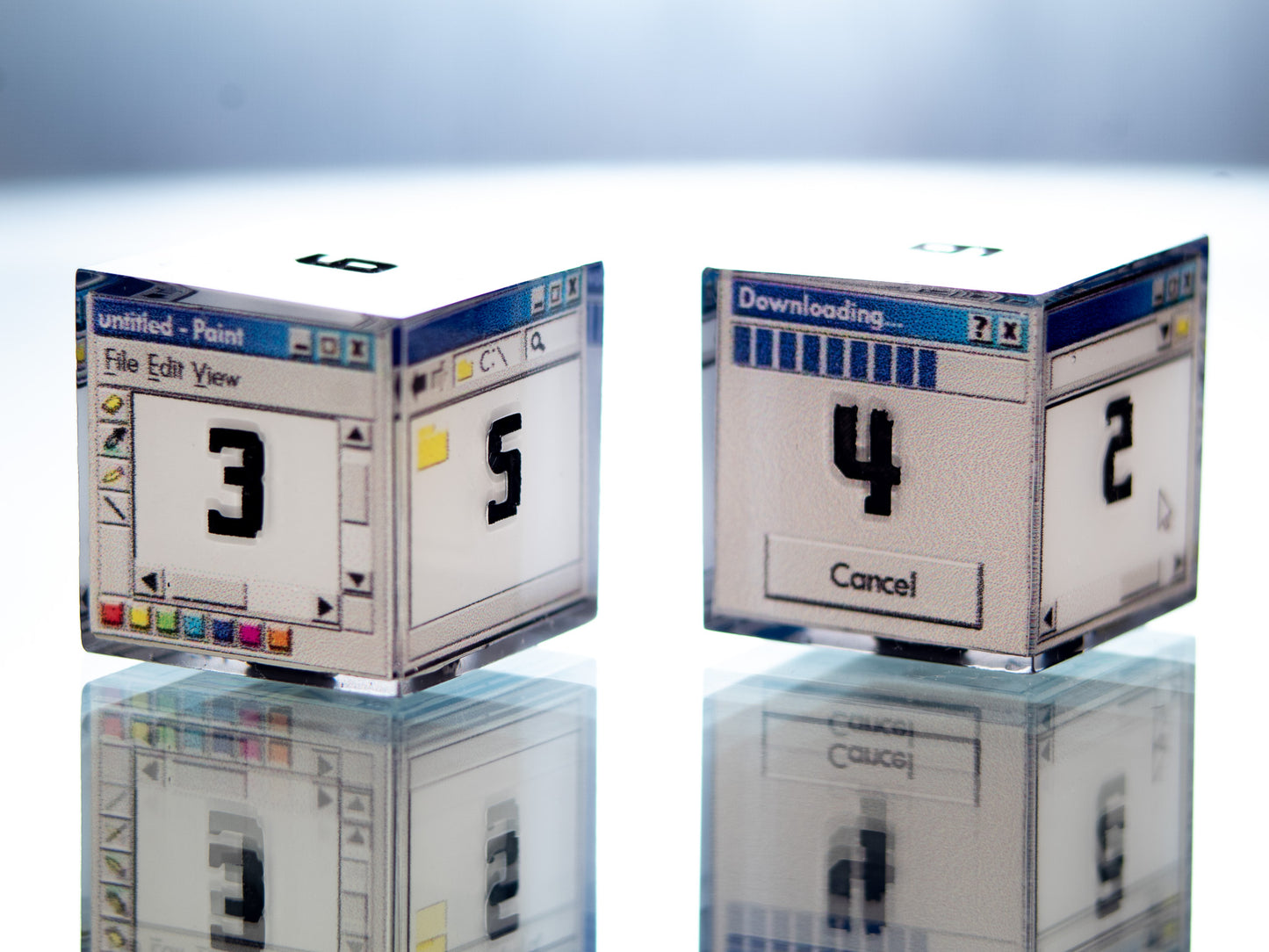 Windows D6 - 6 Piece Handmade Resin Dice