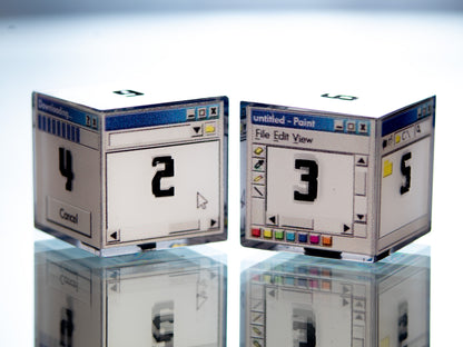 Windows D6 - 6 Piece Handmade Resin Dice