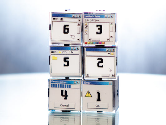 Windows D6 - 6 Piece Handmade Resin Dice