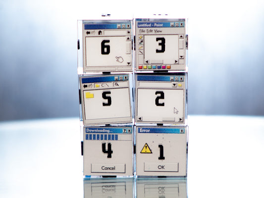 Windows D6 - 6 Piece Handmade Resin Dice