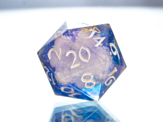 Celestial Clouds - Handmade Resin D20