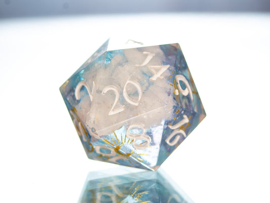 Celestial Clouds - Handmade Resin D20