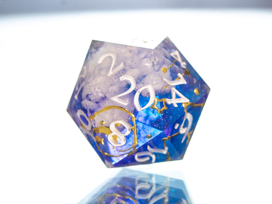 Celestial Clouds - Handmade Resin D20