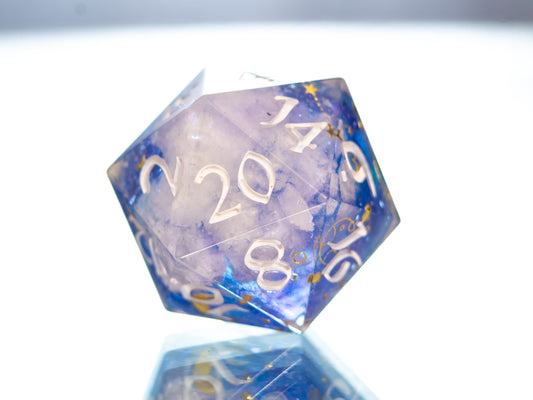 Celestial Clouds - Handmade Resin D20