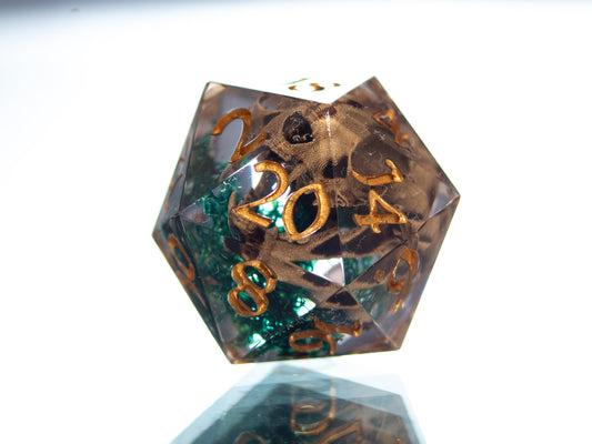 Forgotten Feline - Handmade Resin D20