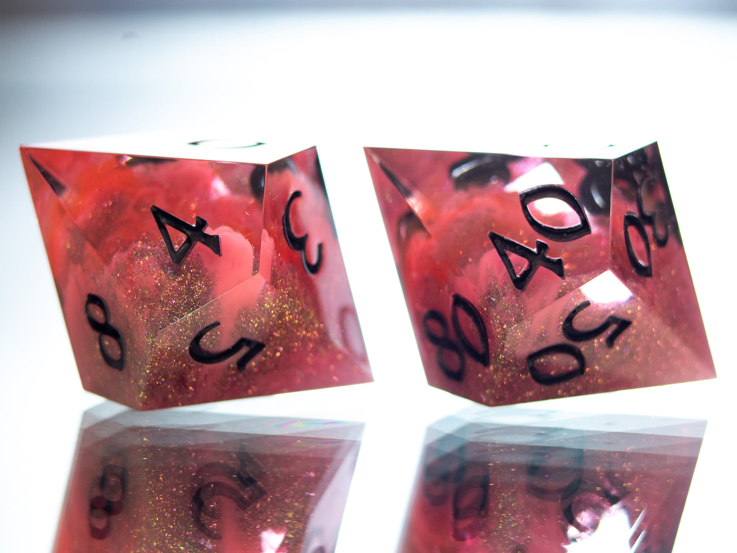 Clouds of Avernus - Alt 7 Piece Handmade Resin Dice