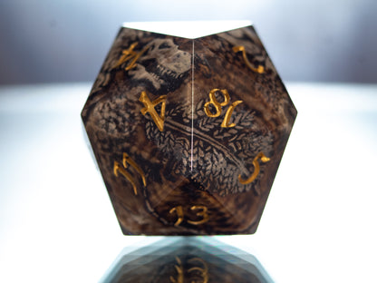 Fossils - Handmade Chonk Resin D20