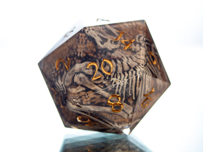 Fossils - Handmade Chonk Resin D20
