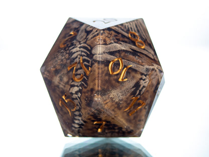 Fossils - Handmade Chonk Resin D20