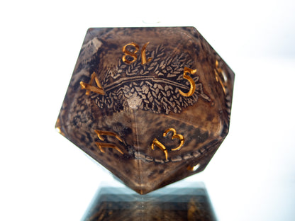 Fossils - Handmade Chonk Resin D20