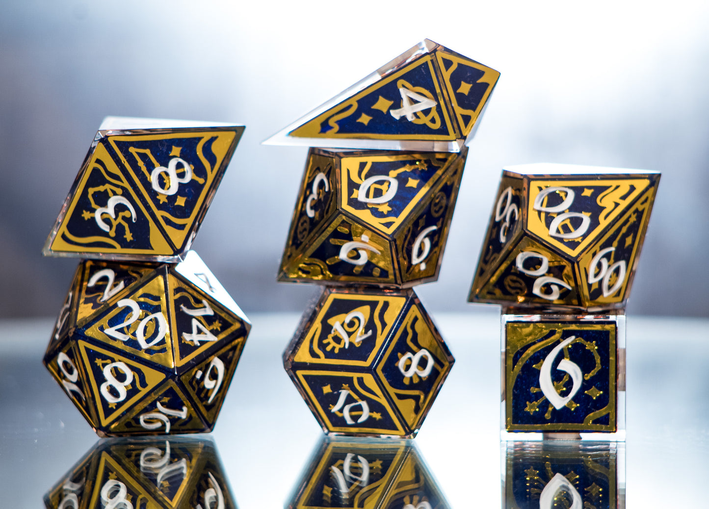 Astrologer's Signs - Alt 7 Piece Handmade Dice