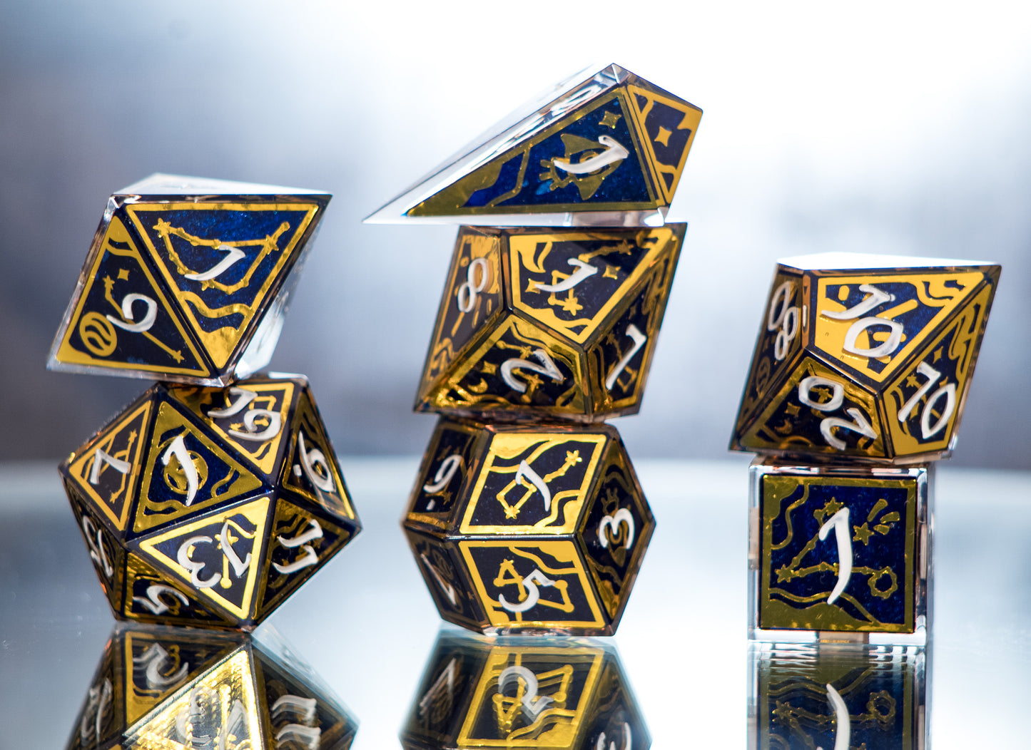 Astrologer's Signs - Alt 7 Piece Handmade Dice