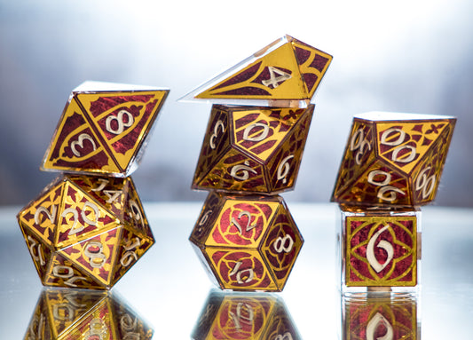 Sanguine Cathedral - Alt 7 Piece Handmade Dice