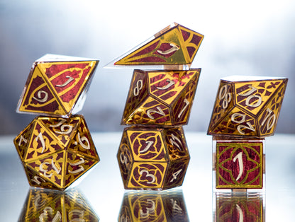 Sanguine Cathedral - Alt 7 Piece Handmade Dice