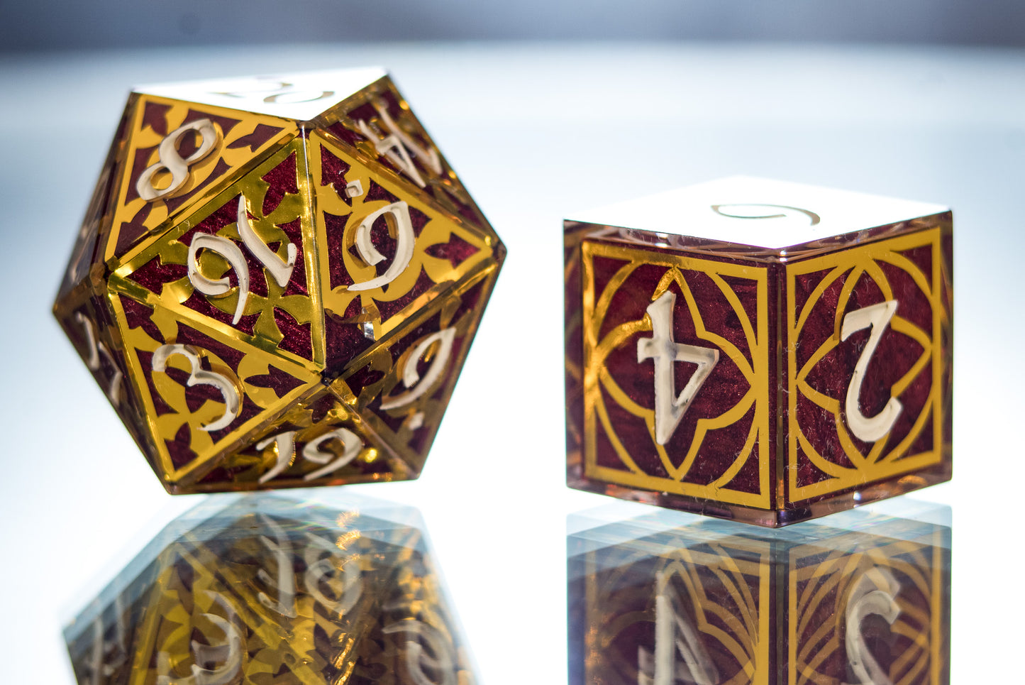 Sanguine Cathedral - Alt 7 Piece Handmade Dice