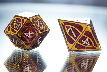 Sanguine Cathedral - Alt 7 Piece Handmade Dice