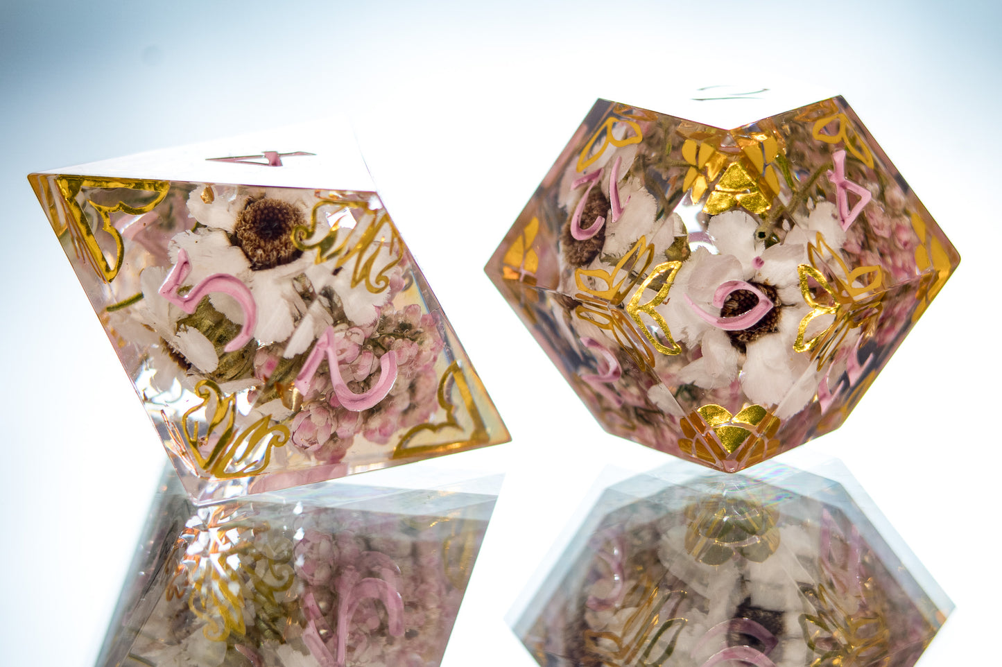 Court of Spring- Alt 7 Piece Handmade Dice