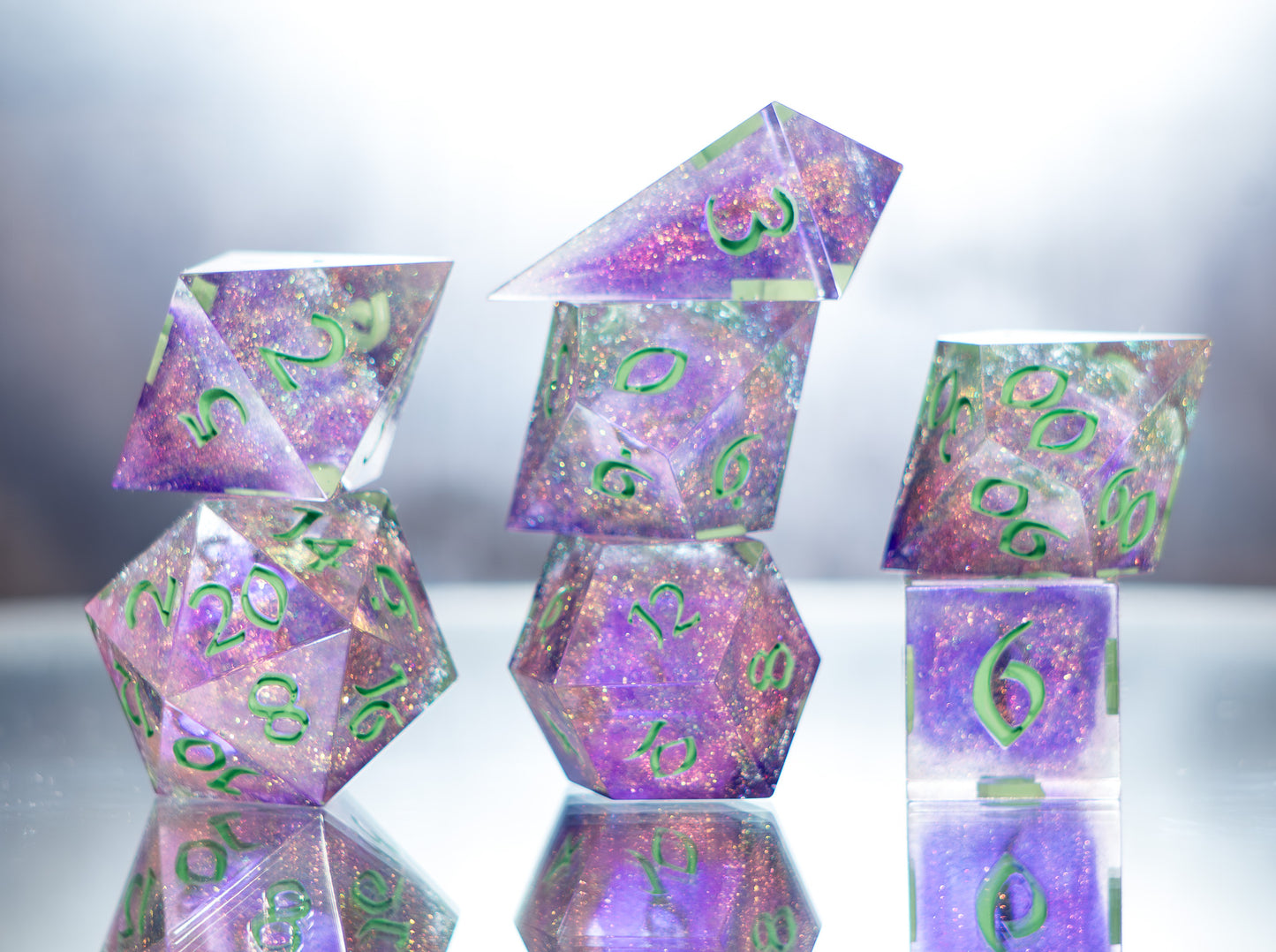 Fae Nebula - Alt 7 Piece Handmade Resin Dice