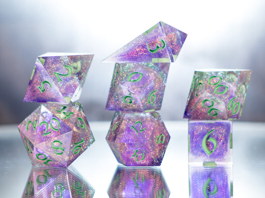 Fae Nebula - Alt 7 Piece Handmade Resin Dice