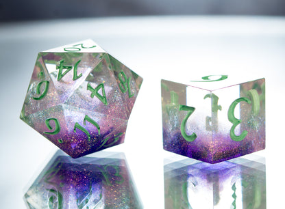 Fae Nebula - Alt 7 Piece Handmade Resin Dice