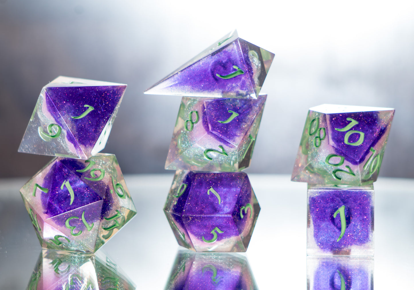 Fae Nebula - Alt 7 Piece Handmade Resin Dice