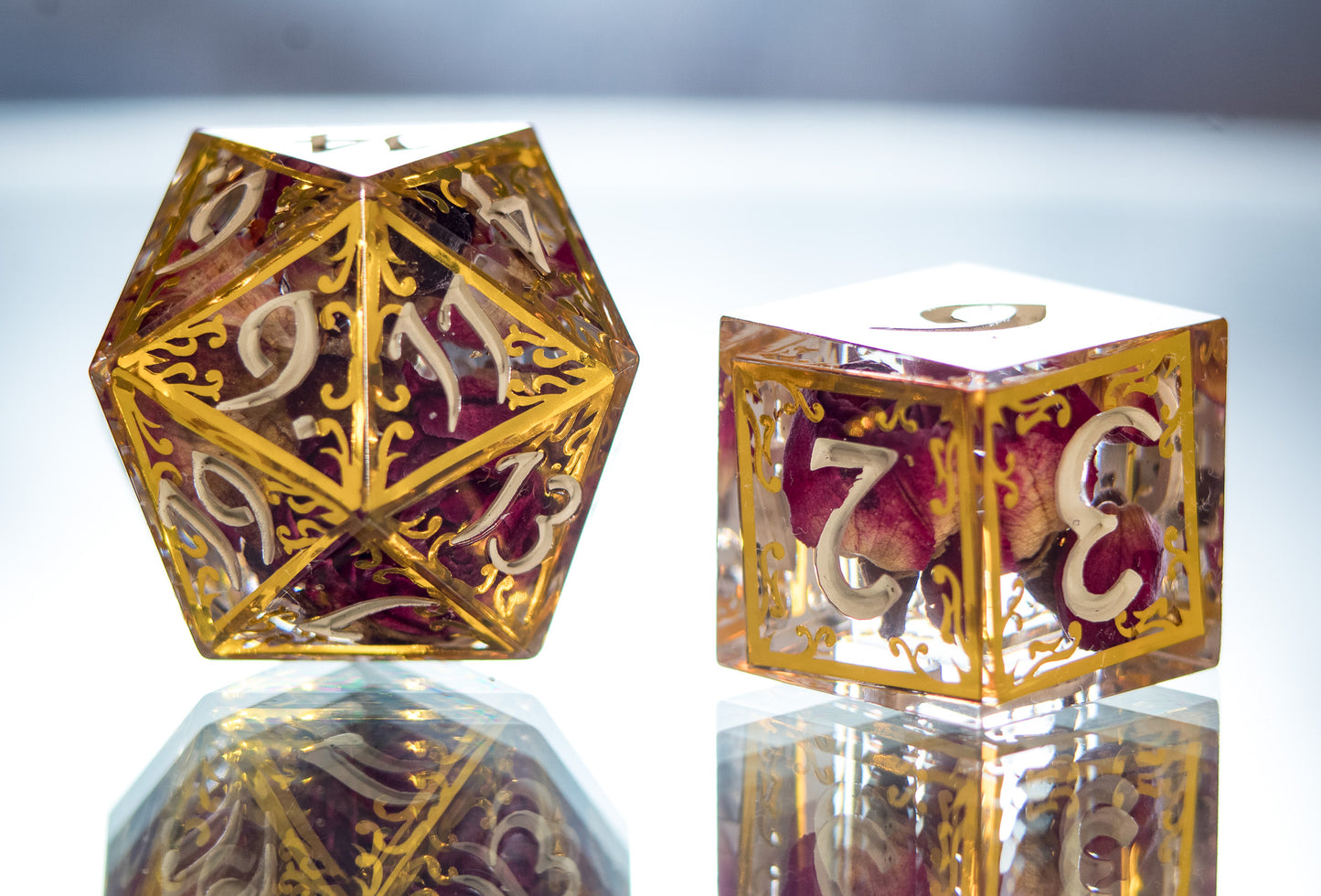 Court of Roses - Alt 7 Piece Handmade Dice