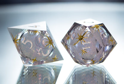Ethereal Liquid Cores - 7 Piece Handmade Liquid Core Dice