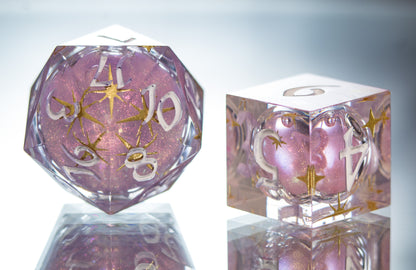 Ethereal Liquid Cores - 7 Piece Handmade Liquid Core Dice