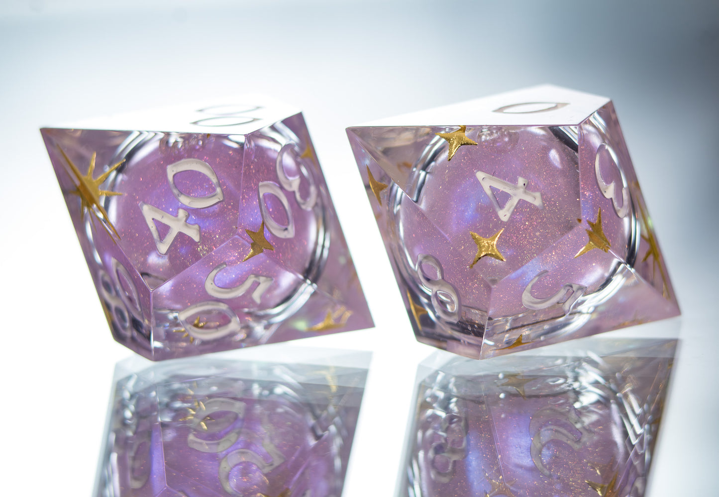 Ethereal Liquid Cores - 7 Piece Handmade Liquid Core Dice