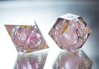 Ethereal Liquid Cores - 7 Piece Handmade Liquid Core Dice