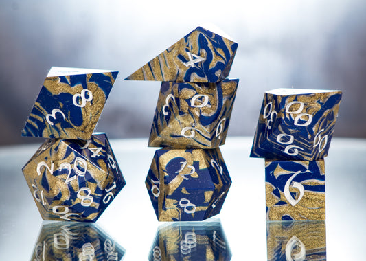 Noble Colors - Alt 7 Piece Handmade Resin Dice