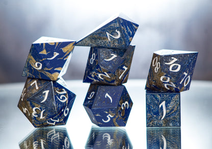 Noble Colors - Alt 7 Piece Handmade Resin Dice