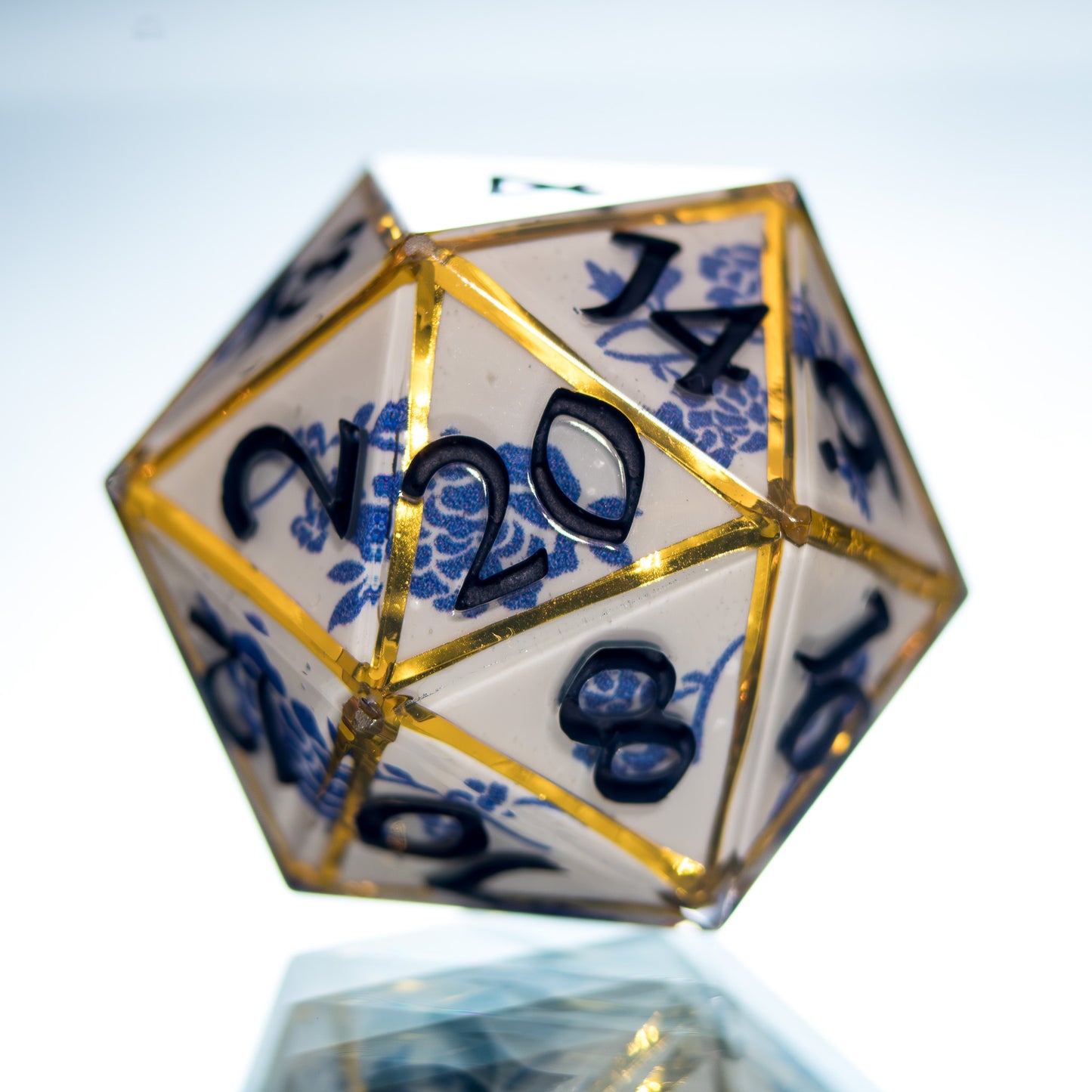 Gilded Porcelain - Single Handmade D20